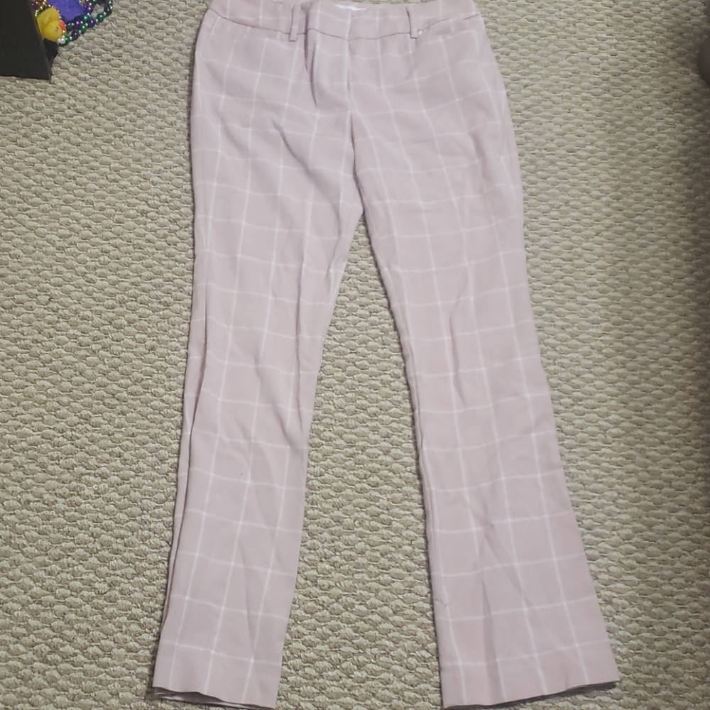 Blush/White Checked Pants